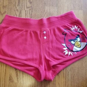 Angry birds shorts,  junior size medium